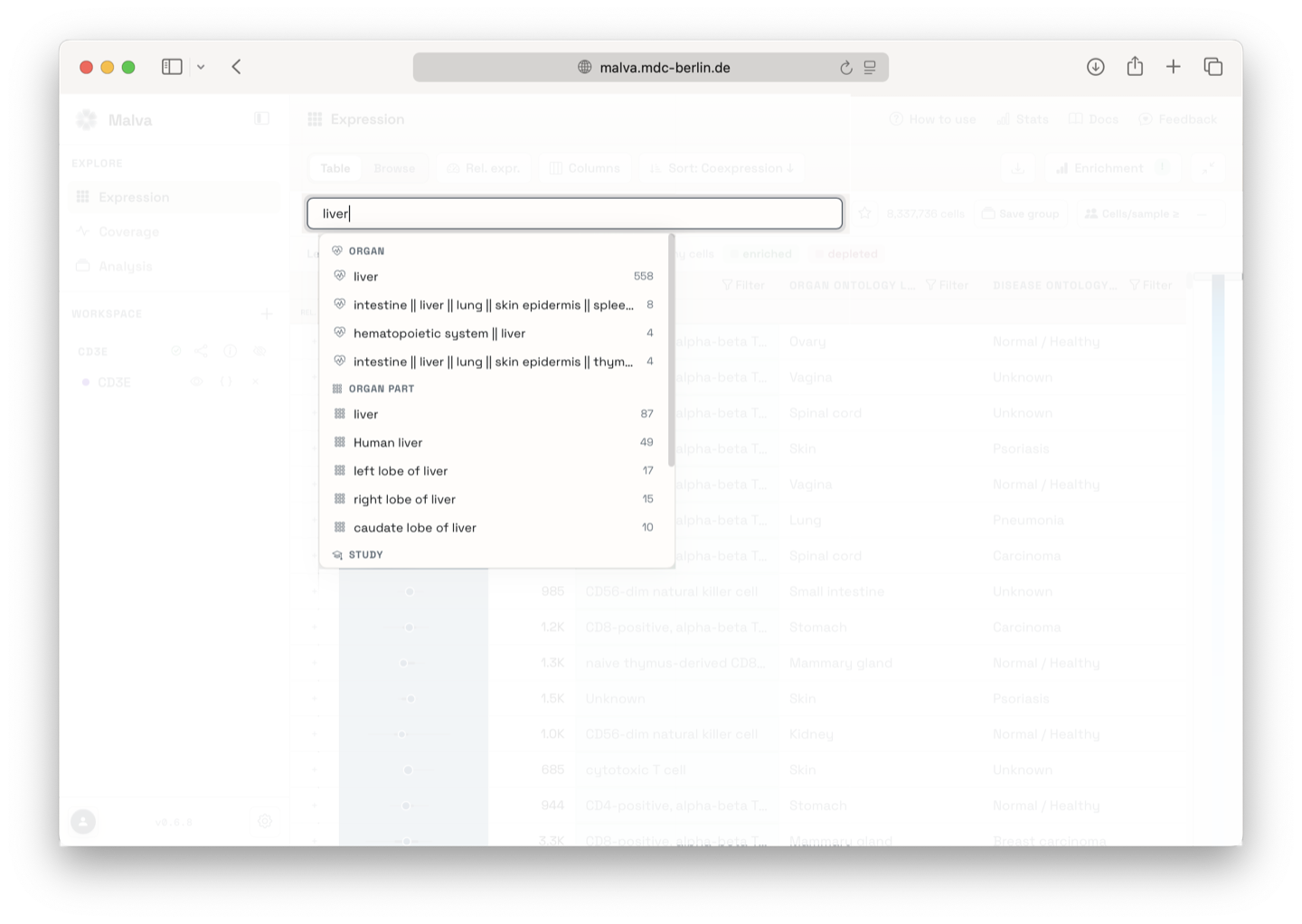 Selected metadata filters applied to the results